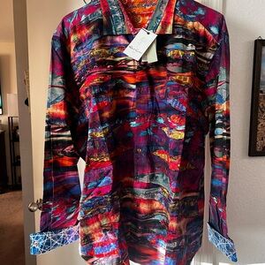 Robert Graham Limited Edition Abstract Men's Shirt